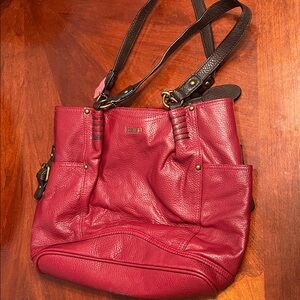 Born Cherry Leather Shoulder Bag
